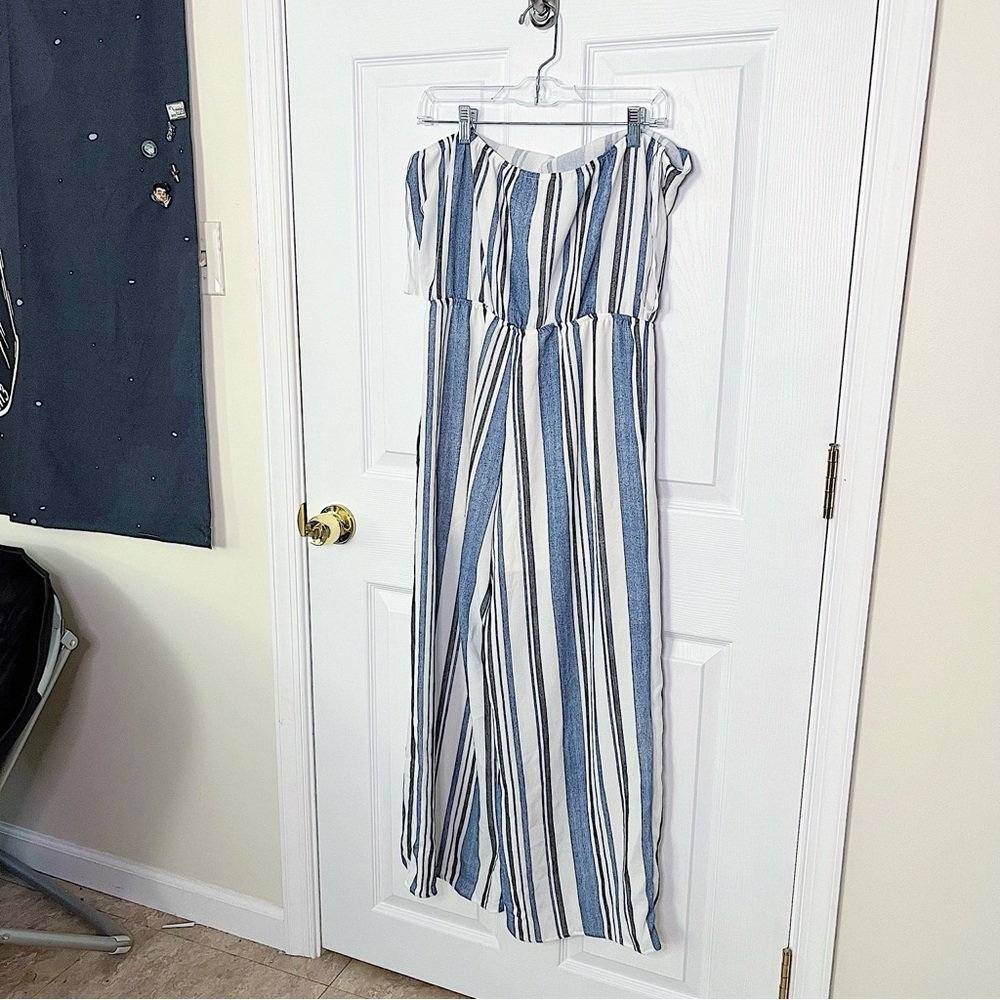 ✧・゚nwot striped coastal girl jumpsuit - Picture 7 of 9